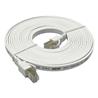 iCAN CAT8 Flat Shielded Ethernet Cable, 40Gbps, STP, 15FT, White