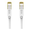iCAN CAT8 Premium Ethernet Cable, S/FTP, 40Gbps 2000MHz,  25FT, White(Open Box)
