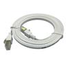iCAN CAT7 Shielded Flat Ethernet Cable, 10Gbps, STP, 10FT, White