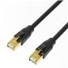 Câble Ethernet iCAN CAT8, Haut vitesse 40 Gbit/s 2000 MHz, S/FTP 26 AWG, plaqué or, 3 pieds, noir