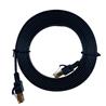 iCAN CAT7 Shielded Flat Ethernet Cable, 10Gbps, STP, 10FT, Black