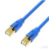iCAN CAT7 Ethernet Patch Cable, High Speed 10Gbps 600MHz, Double Shielded S/FTP 26AWG, Gold Plated, 25FT, Blue