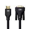 Câble HDMI vers VGA iCAN, mâle vers mâle, plaqué or, 4,5 m, noir