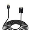 Câble HDMI vers VGA iCAN, mâle vers mâle, plaqué or, 4,5 m, noir