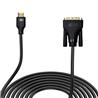 Câble iCAN HDMI vers DVI (DVI-D) double liaison, mâle vers mâle, 91 cm