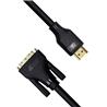 Câble iCAN HDMI vers DVI (DVI-D) double liaison, mâle vers mâle, 1,8 m