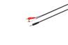 iCAN PREMIUM 3.5mm Stereo Male to 2RCA Male Cable, Gold Plated, 6FT