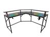 iCAN GMD-0714 57-inch Large-Sized L-Shaped Corner Gaming Table