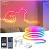iCAN RGB+IC Neon Rope Light, 16.4ft LED Strip Lights, Music Sync.