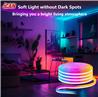 iCAN RGB+IC Neon Rope Light, 16.4ft LED Strip Lights, Music Sync.