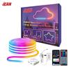 iCAN RGB+IC Neon Rope Light, 16.4ft LED Strip Lights, Music Sync.