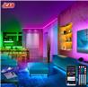 Bandes lumineuses LED iCAN RGB+IC COB 32,8 pieds, synchronisation musicale, décoration intérieure.