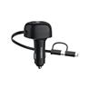 Choetech Chargeur de voiture 75 W à 2 ports avec câble extensible(Open Box)