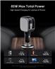 CUKTECH 85W 3-in-1 Digital Car Charger with 2.3 Ft Cable