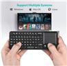 Clavier rétroéclairé sans fil Rii Mini X1Plus avec trackpad et télécom
