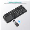 Clavier rétroéclairé sans fil Rii Mini X1Plus avec trackpad et télécom