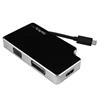 daptateur StarTech Travel A/V : USB-C 3 en 1 vers VGA, DVI ou HDMI - 4K (CDPVGDVHDB) | -Adaptateur 3 en 1 - USB-C vers VGA, ...