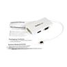 daptateur StarTech Travel A/V : Convertisseur Mini DisplayPort 3 en 1 vers VGA, DVI ou HDMI - Blanc (MDP2VGDVHDW) | - Adapta...