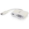 Cables to Go - Convertisseur adaptateur avec alimentation USB-C vers VGA - Blanc (29534)