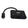 iCAN USB 3.1 Type C to HDMI 4K@30Hz + Type C Charging & Data transfer + USB 3.0 Adapter, Black