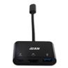 iCAN USB 3.1 Type C to HDMI 4K@30Hz + Type C Charging & Data transfer + USB 3.0 Adapter, Black