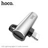 HOCO Adaptateur Lightning pour charger et audio AUX 3,5 mm 2 en 1, argent