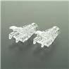 iCAN Cat6 CLEAR Boots Gold-plated RJ45 PLUG and Round Cable, 100 Packs