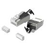 iCAN Cat6A RJ45 STP Fiche modulaire blindée RJ45 plaquée or, 10 paquets