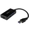 daptateur réseau Gigabit USB 3.0 Startech avec concentrateur USB 2 ports intégré (USB31000S2H