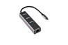 iCAN USB 3.1 Type C to USB 3.0 3-Port + Gigabit Ethernet Hub(Open Box)