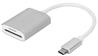 Adaptateur iCAN USB C vers lecteur de carte SD/MicroSD, gris
