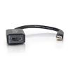 Cables To Go 8in Mini DisplayPort Male to HDMI Female Adapter Converter | Black (54313)