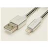 iCAN MFi Type-A Male to Lightning Male Cable, 5V/2.4A, 3ft