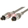 iCAN PREMIUM, 5.0mm Toslink Silver Metal Connector Cable, M/M, 12FT