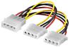 Câble/cordon de répartition de l'alimentation interne de l'ordinateur iCAN, 1 x Molex 4 broches mâle vers 2 x Molex 4 broche...