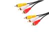 iCAN RCA Video Cable, 1xVideo, 2xAudio, 12FT