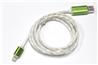 JMD Lightning Cable, 360 LED Light, Data Sync & Charging, 1M, Vert