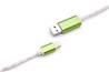 JMD Lightning Cable, 360 LED Light, Data Sync & Charging, 1M, Vert
