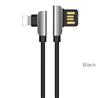 HOCO Exquisite Steel Lightning USB Cable, 1.2M, Black