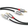 UGREEN AV146 2RCA to 2RCA Audio Cable OD 3.8mm, 0.5M, Black