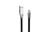 iCAN Câble Lightning, Zinc Alloy, indicateur DEL, 2 m, Noir