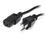 Cordon d^alimentation standard pour ordinateur Startech - NEMA5-15P à C13 - 15 pi (PXT10115)