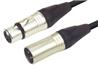 Câble de microphone iCAN XLR, mâle vers femelle, 25 pieds, noir
