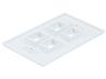 Plaque murale Monoprice pour Keystone, 4 trous - Blanc