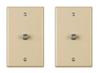 Monoprice Cable TV Jack Wall Plate, Ivory, 2-pack