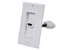 Monoprice 1-port 2-piece Inset Wall Plate with 4in Built-in Flexible High Speed HDMI Cable With Ethernet, White