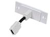 Monoprice 1-port 2-piece Inset Wall Plate with 4in Built-in Flexible High Speed HDMI Cable With Ethernet, White