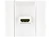 Monoprice 1-port 2-piece Inset Wall Plate with 4in Built-in Flexible High Speed HDMI Cable With Ethernet, White