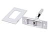 Monoprice 1-port 2-piece Inset Wall Plate with 4in Built-in Flexible High Speed HDMI Cable With Ethernet, White