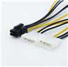iCAN Internal Computer Power Cable/Cord for PCI-Express Video Card Cable/Cord (PCI-Express 6-pin female - Dual Molex 4-pin male